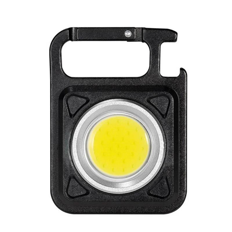 Мини-фонарик COB LED, сверхъяркий, для брелока, портативный, для кемпинга и отдыха на природе, с магнитом на конце и штопором.