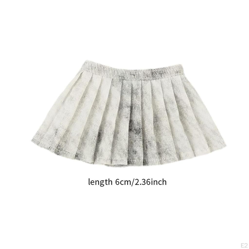1/6 Женская плиссированная юбка Кукла Модель Одежда Аксессуар Реквизит Мягкая Повседневная Одежда Модная Портативная