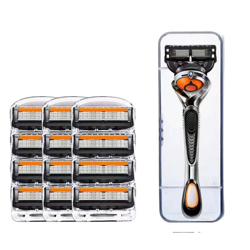 Мужская ручная бритва немецкого качества, пятислойная, с лезвием Gillette, для универсального удаления волос