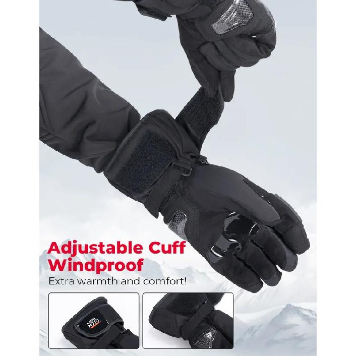 KEMIMOTO CE Motorcycle Gloves Winter Waterproof Warm Moto Guantes Touch Screen Motorbike Riding Gloves Carbon Fiber Protective