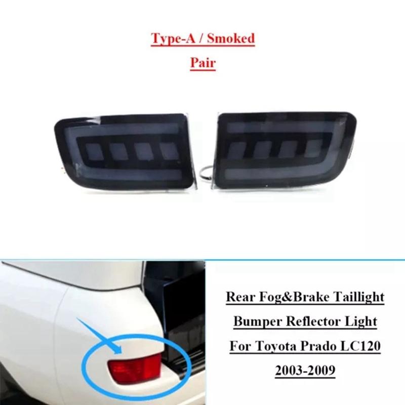 Светодиодный задний фонарь бампера для Toyota Landcruiser Prado 120 Series LC120 FJ120 2003-2009 Стоп-сигнал, поворотник-A58X