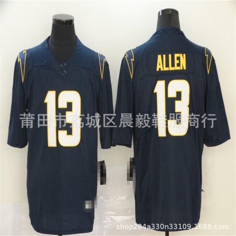 Mens Embroidered Football Jersey LA Chargers Style 13 Allen 30 Ekeler 97 Bosa Rugby Training Game Wear