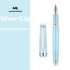 JINHAO 82 Перьевая ручка Золотая отделка Акриловый корпус Серебряный зажим для письма Каллиграфии Подписи Школьные Офисные принадлежности Канцелярские товары