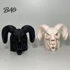 Eye-catching Trailer Hitch Cover Cap for The Coupling, 3D Printed Ram Skull Cool Black Cover, Black/White Bone Design Truck, Recreational Vehicle