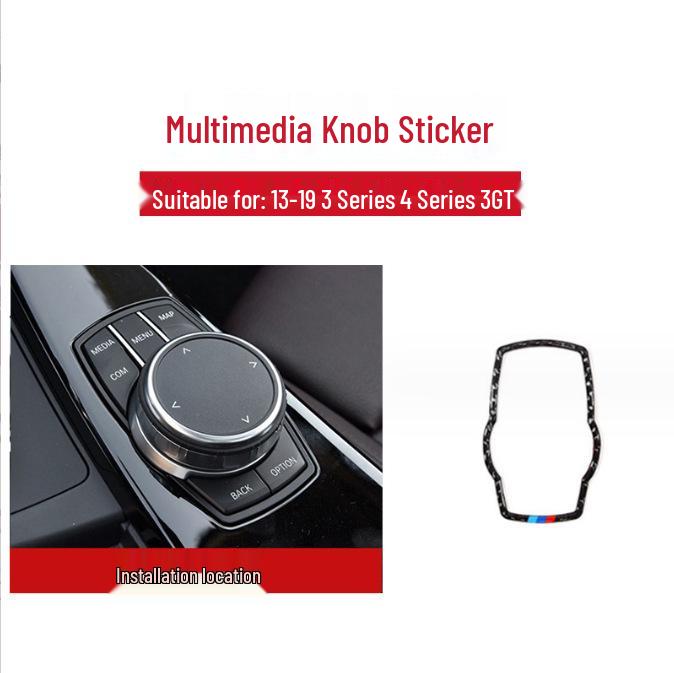 Модификация интерьера BMW 3 серии 320Li из углеродного волокна для F30: Декоративные накладки на панель КПП и воздуховоды центральной консоли.