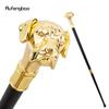 Golden Dog Handle Luxury Pattern Pekingese  Luxury Stick Decorative Cane Elegant Fashion Cane Cosplay Alloy Crosier Stick 92cm
