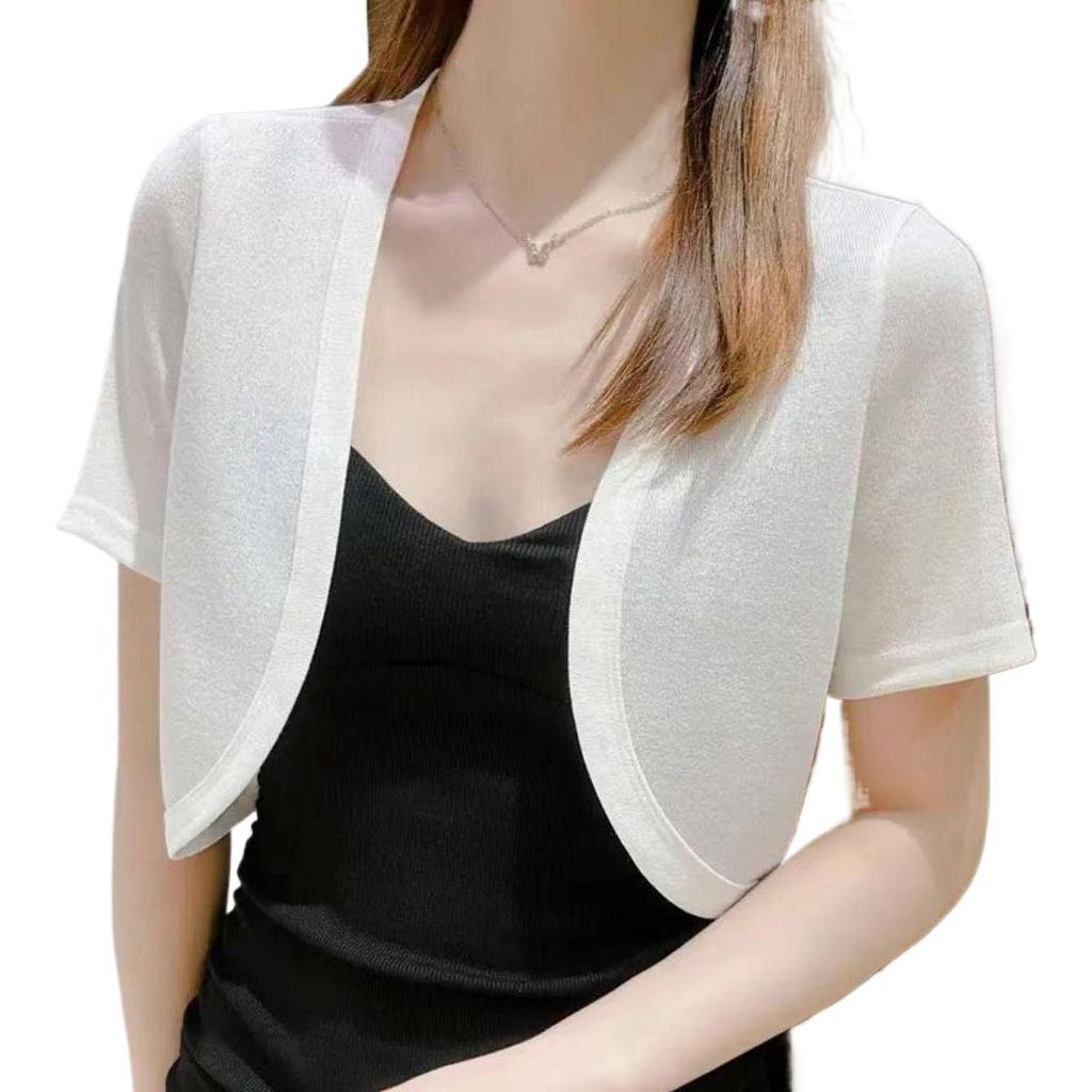 Women's Summer Light Cardigan & Camisole Dress Set – Sunscreen Shawl & Outerwear