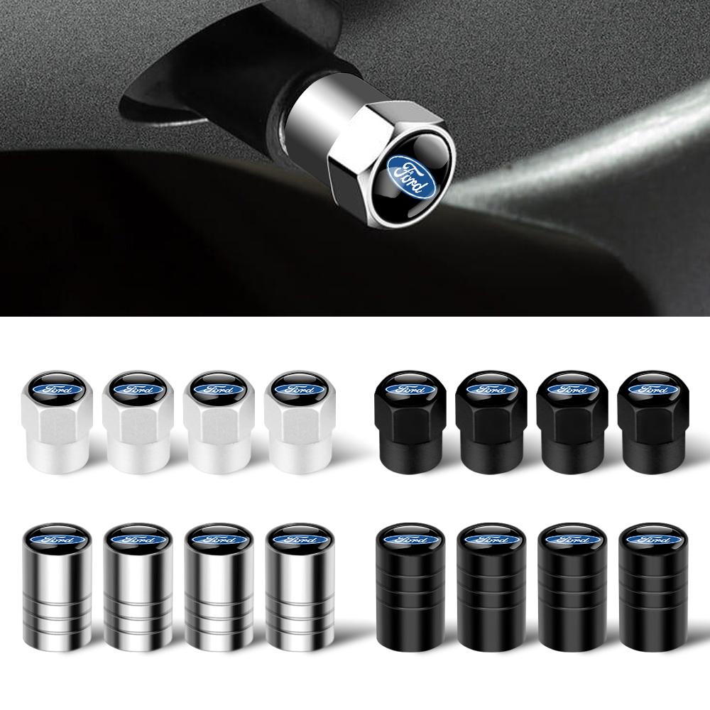 4Pcs Car Wheel Tire Valve Cap Tyre Rim Stem Cover Truck For Ford Focus ST Ranger Mondeo Kuga Ecosport Fiesta Shelby MK2 Fusion