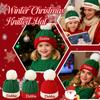 Personalized Custom-made Parent-child Christmas Knitted Hats, Warm Pom-pom Wool Hats