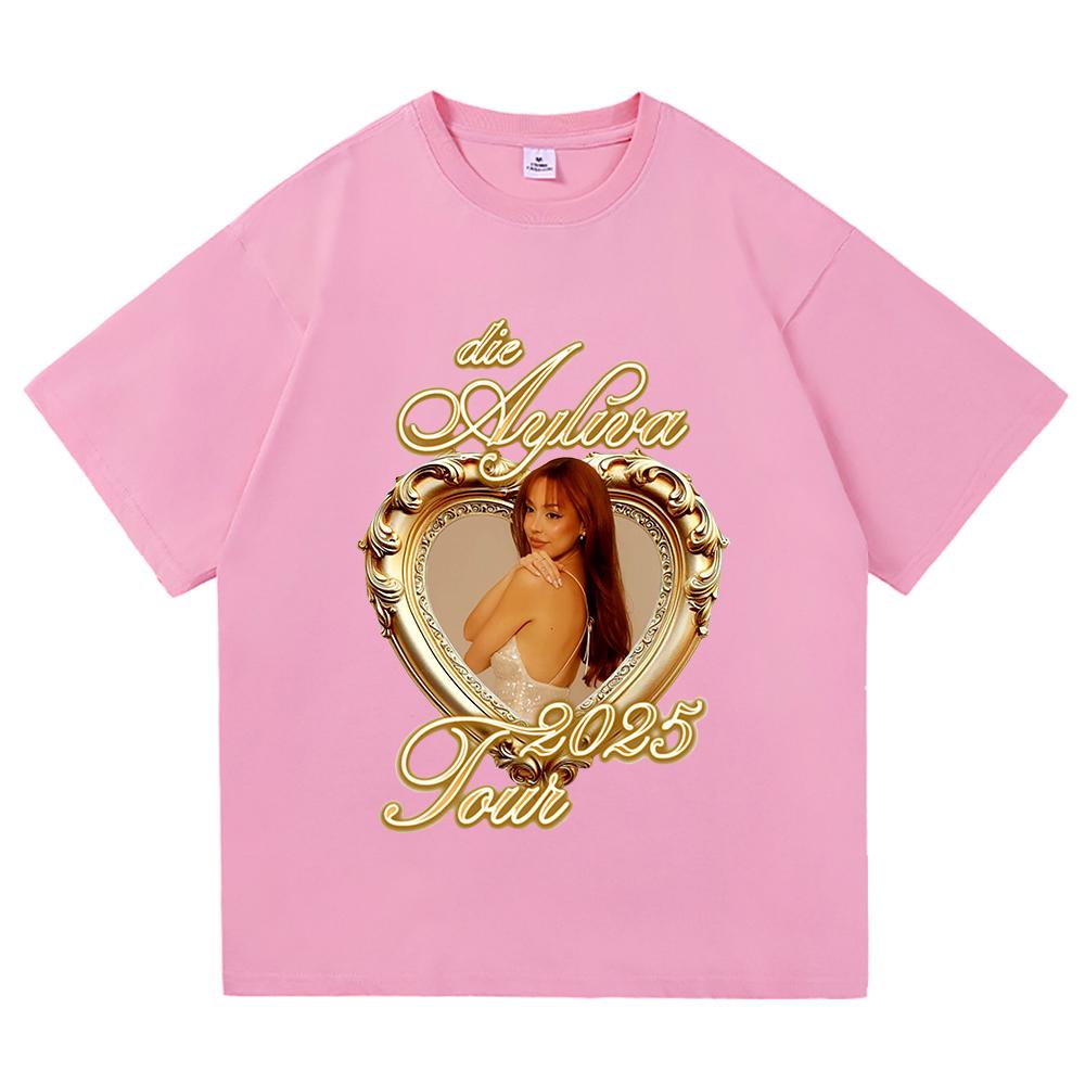 Футболка Ayliva Tour 2025 Летняя мода Мужская/Женская Харадзюку Графическая Ретро Футболка Высокое качество Повседневная Винтажная Хлопковая Футболка