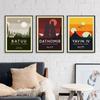 Space Wars Art Prints Planet Tatooine Hoth Endor Travel Posters Canvas Painting Minimal Movie Wall Pictures for Boys Room Decor No Frame
