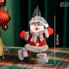 Christmas Tree Decoration Set Plush Girl Christmas Golden Ornaments Angel Xmas Party Keychain Santa Claus Snowman Hanging Decor