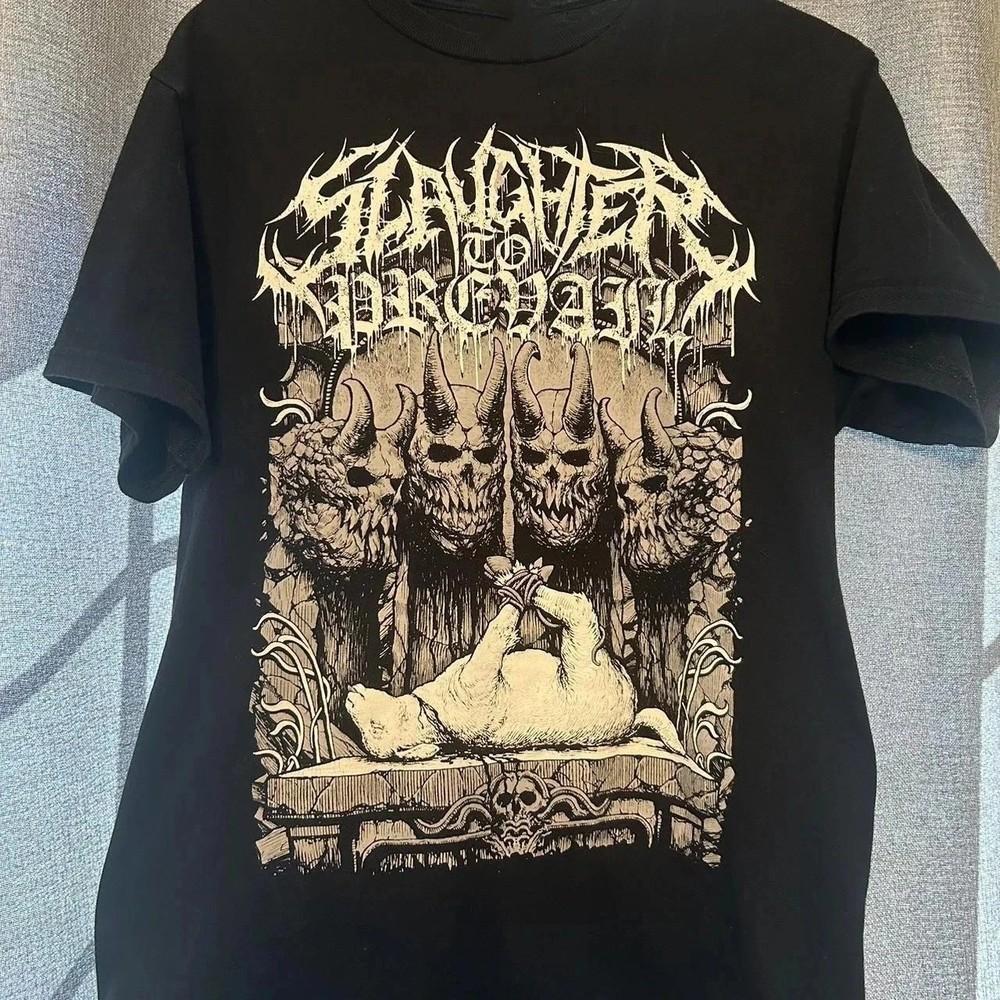 Редкий Подарок Для Фанатов Группы Slaughter To Prevail Черная S-5XL Футболка AR1532 Унисекс Футболка