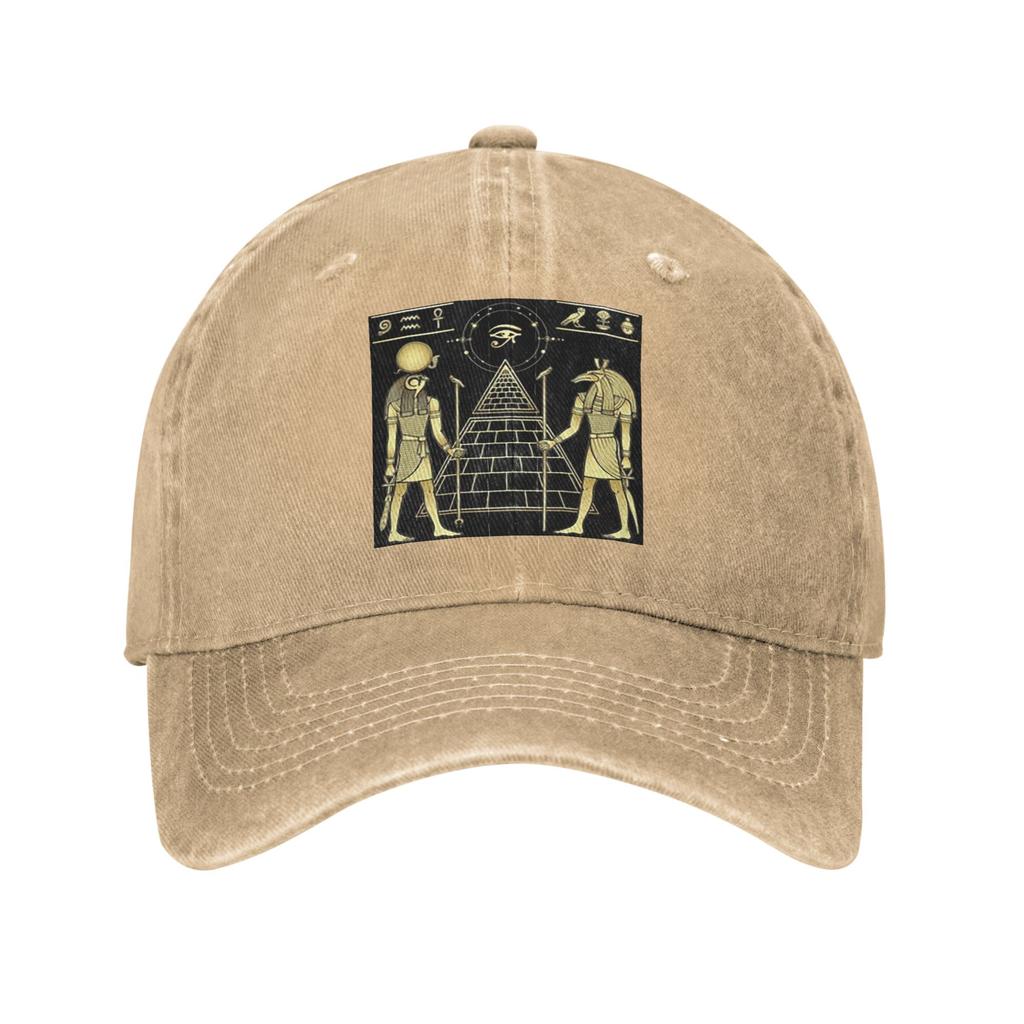 Egyptian God Ra And Seth Baseball Caps Fashion Denim Hats Casquette Streetwear Baseball Cowboy Hat for Unisex Women