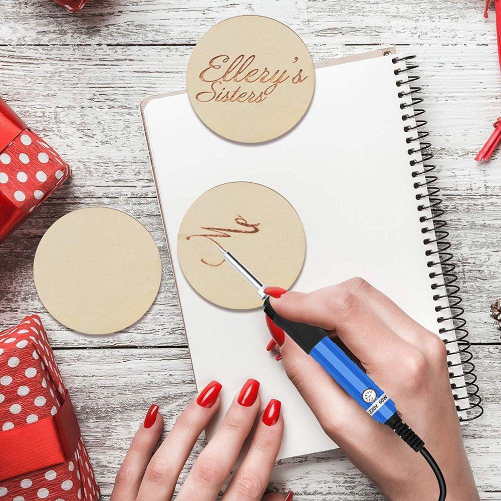 Круги DIY ремесла свадьба деревянные день рождения дети ломтики дерева ремесло живопись игрушки орнамент декор