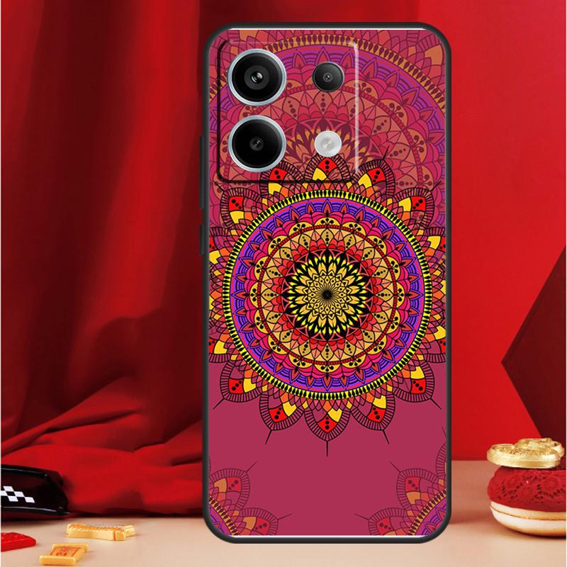 Чехол с узором Мандала для Xiaomi Redmi Note 14 12 11 10 13 15 Pro Plus Redmi 15 13 10C 12C 13C 14C 15C Funda