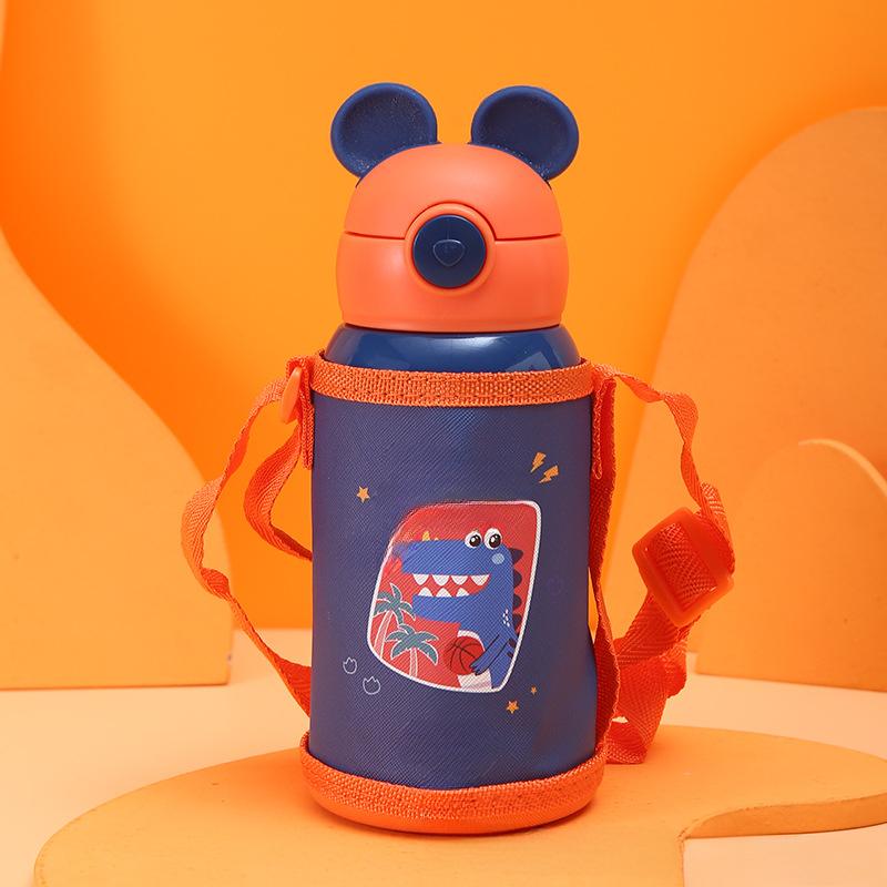 304 Stainless Steel Bouncing Straw Cup with A Collection of Cartoon Stainless Steel Children's Mug. High Quality Practical Daily Use