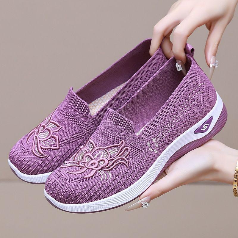 Летняя новая женская обувь из ткани, дышащая, удобная, плоская, модная и универсальная обувь