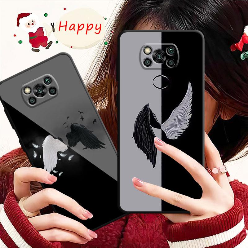 Девушка с крыльями ангела и демона для Xiaomi Poco X3 Nfc X4pro X5 M3 для Mi 12 13 11 10 10t 8 Note10 Lite 11ultra 11t Pro F1 чехол