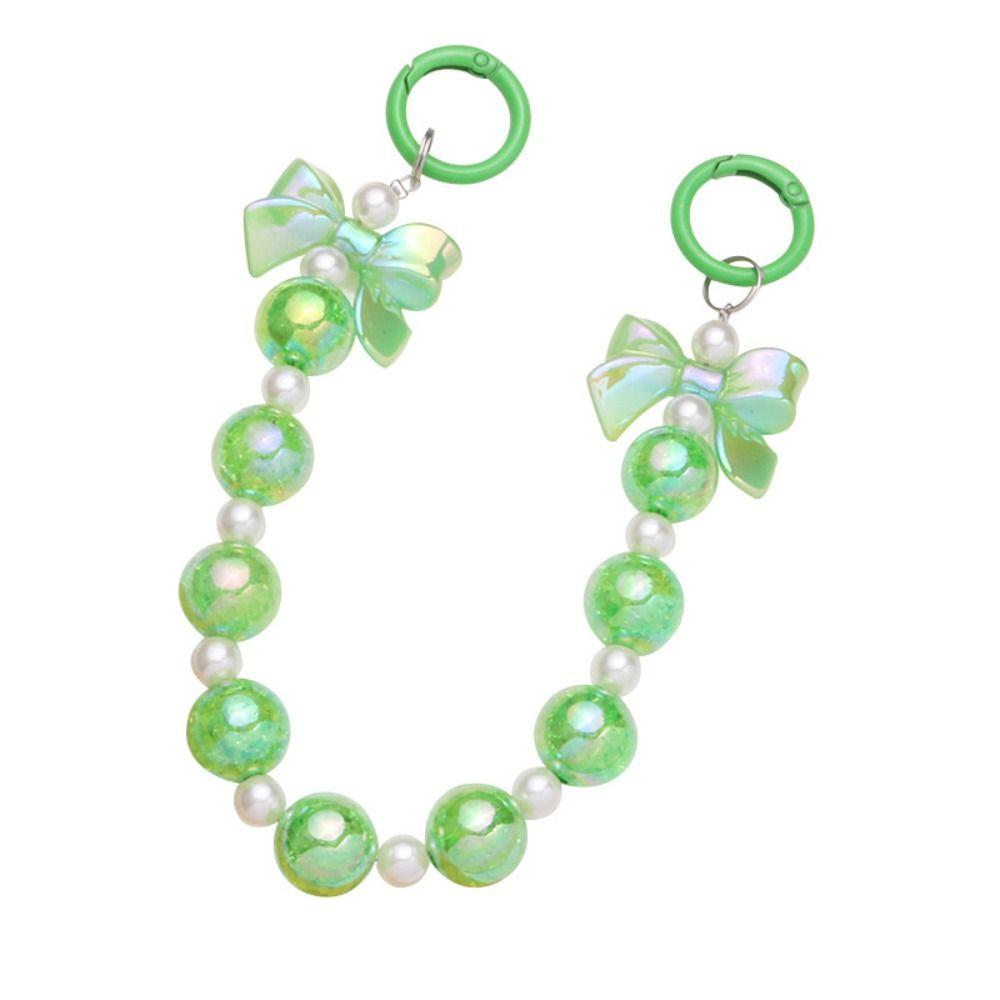 Подвеска на шнурке с бантом, из бисера, для сумки, разноцветный бантик, ремешок для телефона, подвеска для сумки из бисера, для девочек