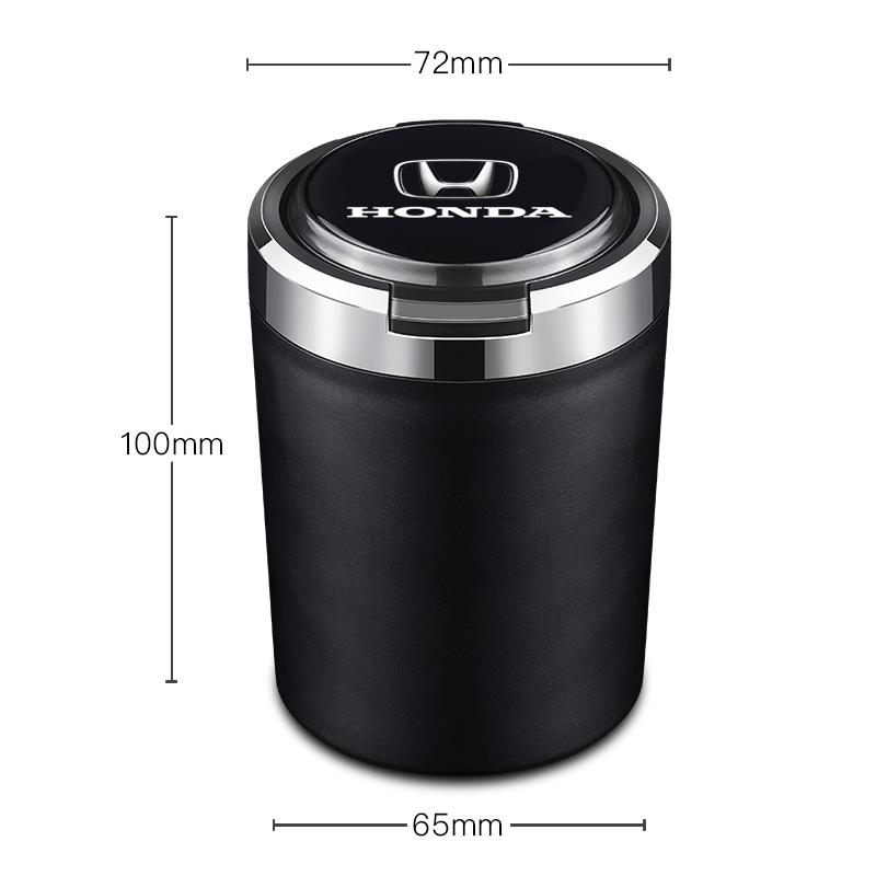 CMEAH1 Car Logo Ashtray With Led Light For Honda Civci FIT CRV Accord Jazz HRV Dio Stepwgn Prelude Odyssey City CRX Pilot Accessories