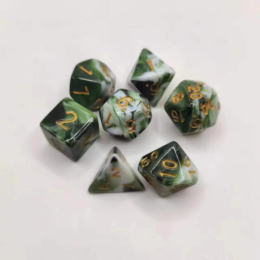 7 шт./лот, многогранные игральные кости из смолы D&D D4 D6 D8 D10 D% D12 D20, многогранные игральные кости TRPG, настольные игры