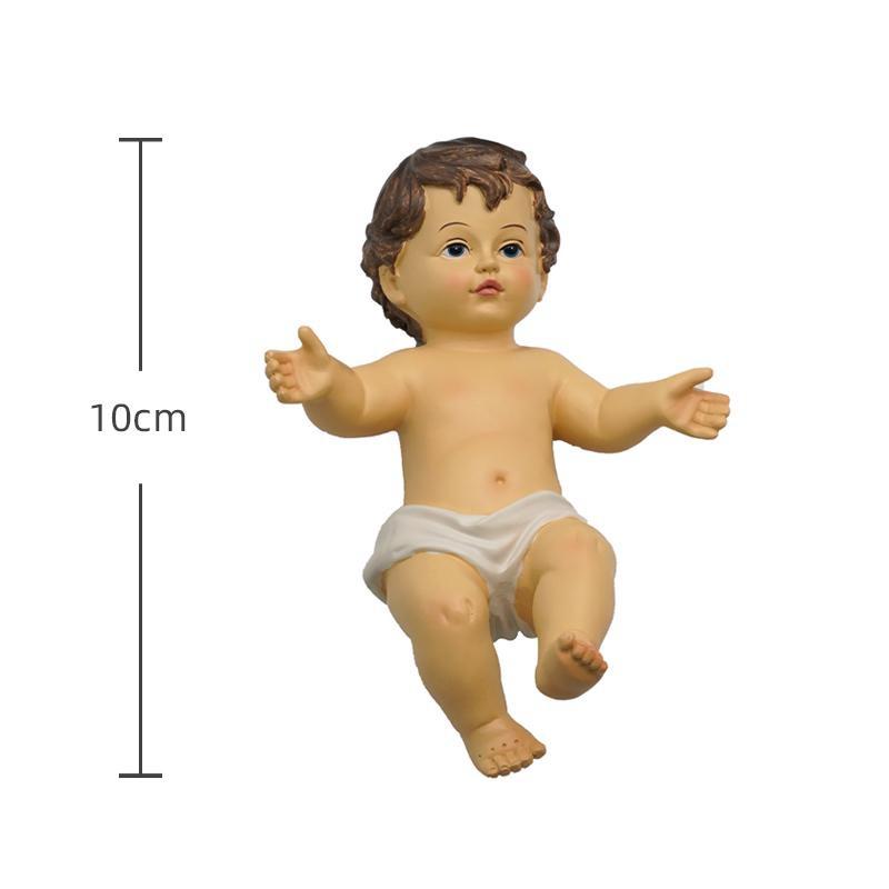 6 см/10 см/15 см кукла-младенец Иисус статуя святые статуи младенческий Адвент орнамент религиозная фигурка Иисуса домашняя церковь Рождественское ремесло украшение подарок