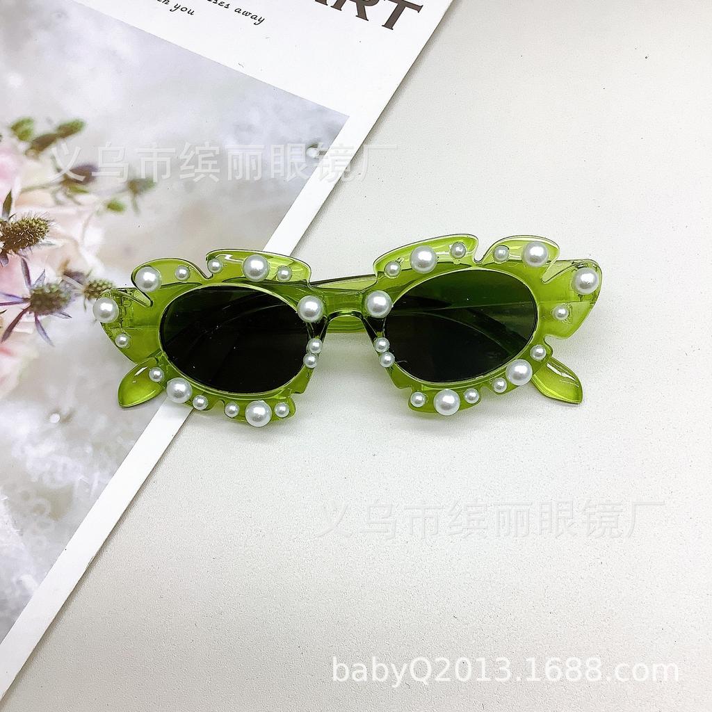Модные жемчужные солнцезащитные очки Premium Sense Flower с защитой от ультрафиолета, великолепные элегантные детские солнцезащитные очки с козырьком