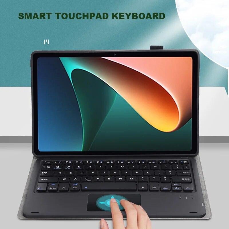 Чехол для клавиатуры Lenovo Tab P12 12,7 дюймов 2023 M10 Plus 3rd 10,6 Pro 11,2 2nd Plus 11,5 P11 Pro 11,5 Plus 11 дюймов, кожаный чехол с тачпадом и клавиатурой