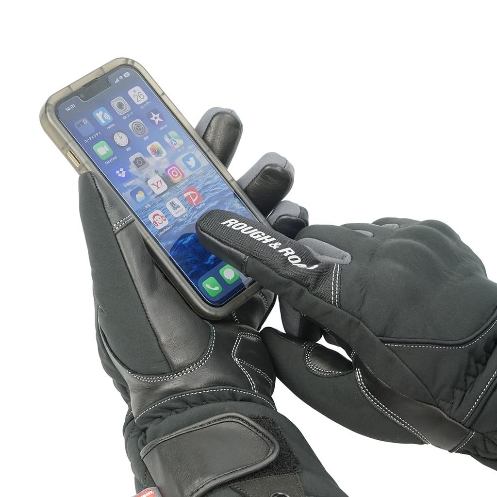 Primaloft CK Motorcycle Winter XL ROUGH&ROAD Gloves, Black, (RR8660BK5)