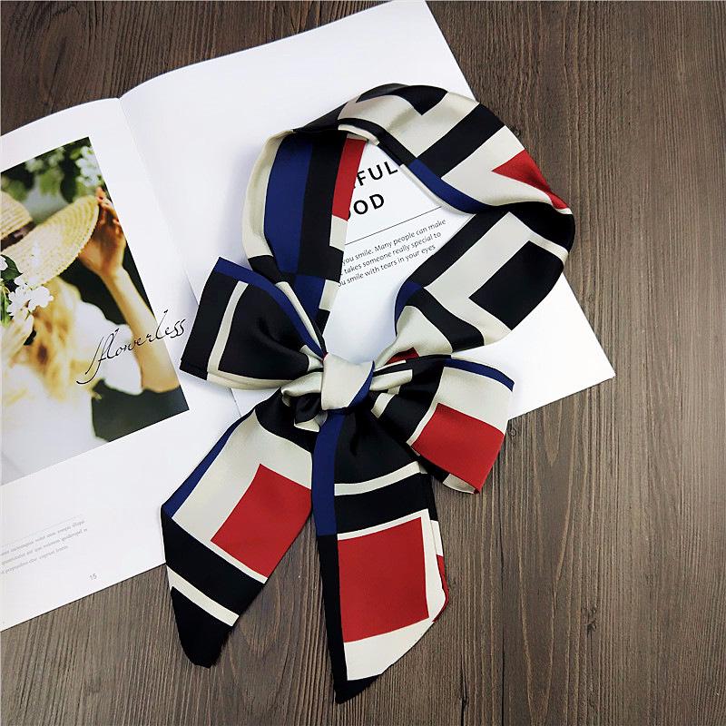Small Scarf Women'S Long Style Spring And Autumn Double-Sided Decoration Versatile Winter Small Scarf Professional Scarf Long Scarf Accessory