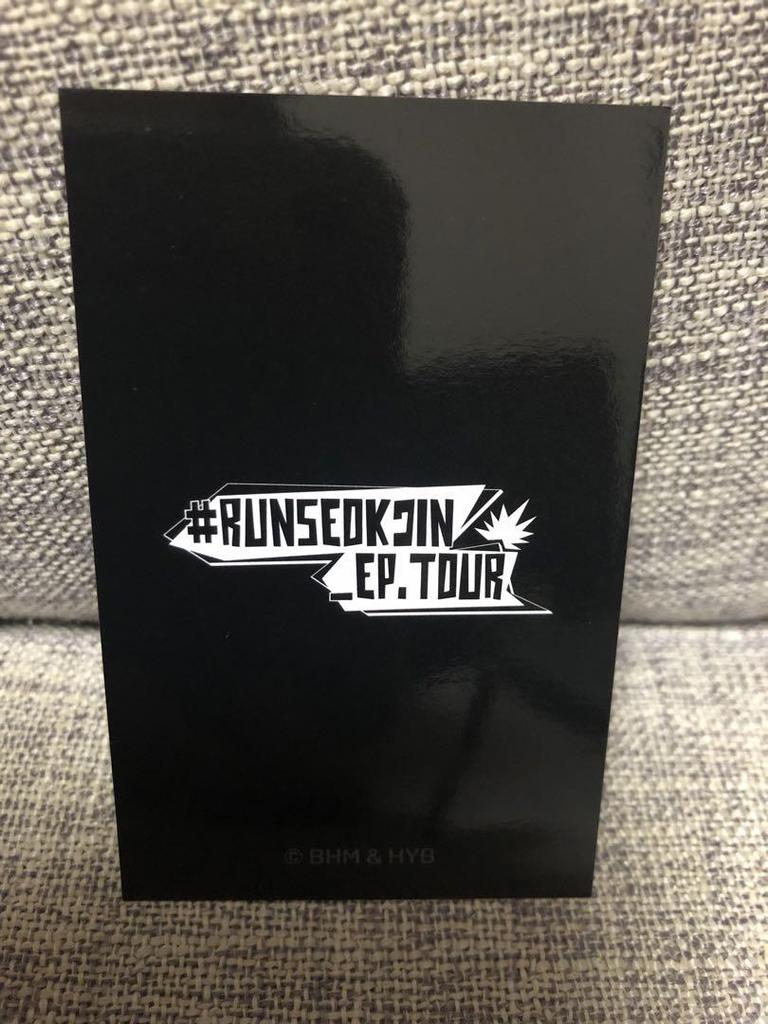 [Б/У] BTS JIN Торговая карточка Только Рубашка в клетку Аксессуары RUN SEOKJIN Корея