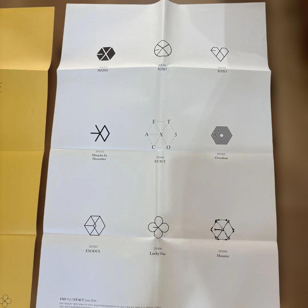 [Б/У] Постер к альбому EXO EX'ACT