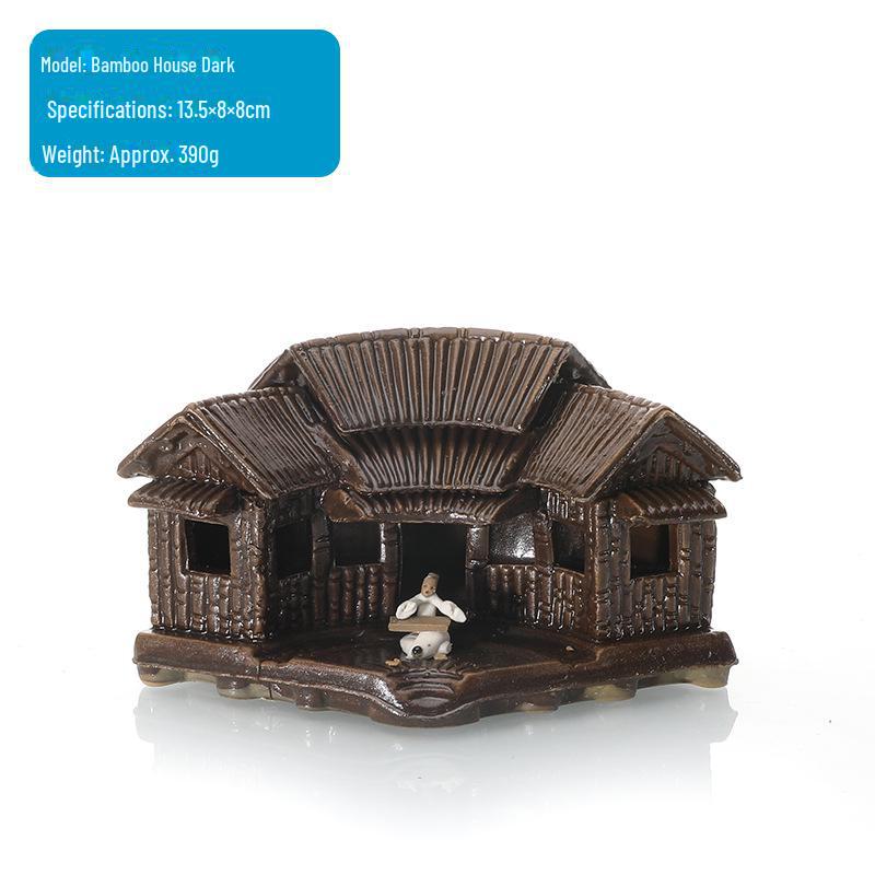 Керамическое украшение для аквариума: Каменный декор, впитывающий воду, для аквариумов, садов и бонсай – соломенных и бамбуковых домов.