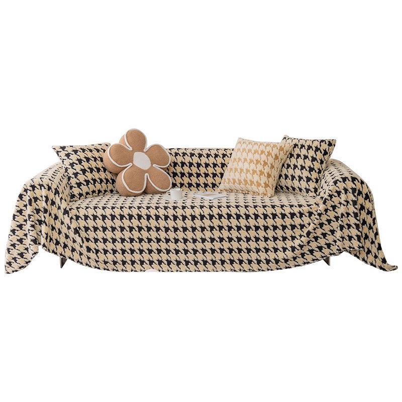 Ткань для чехла на диван с рисунком «гусиные лапки», полное покрытие, полотенце для дивана, новое одеяло для дивана, утолщенное плюшевое покрывало для дивана, полотенце