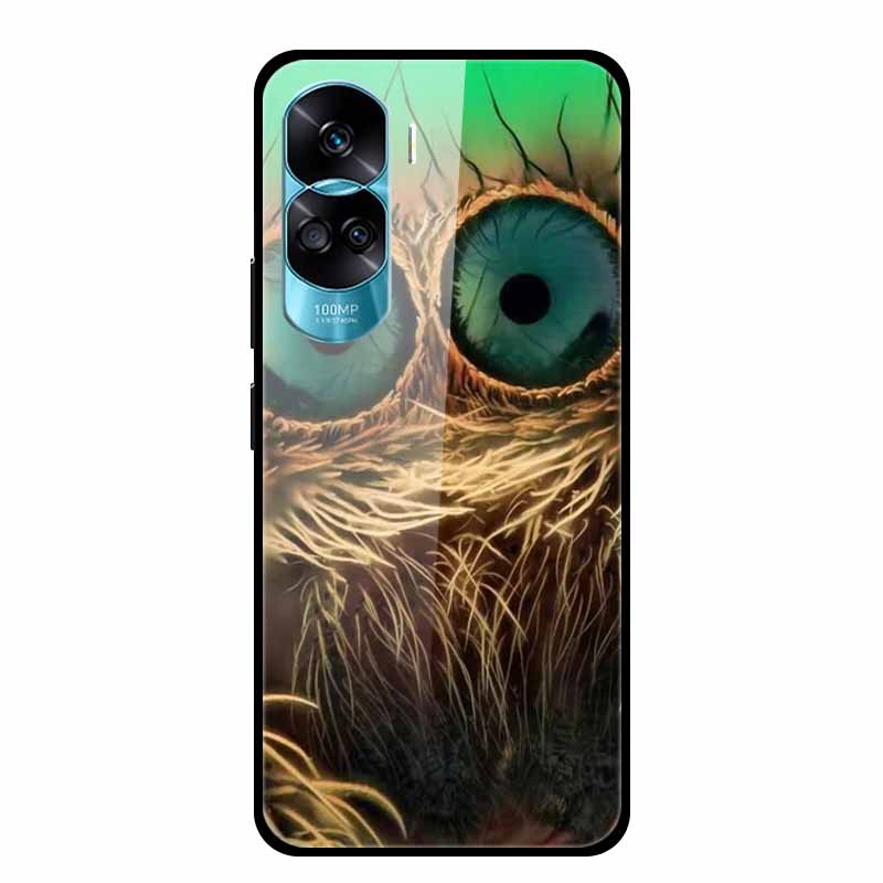 Чехол для Honor 90 Lite 5G 90Pro Закаленное Стекло Жесткая Задняя Крышка для Huawei Honor 90 Pro Мягкий Бампер Honor90 90Lite Fundas Роскошный