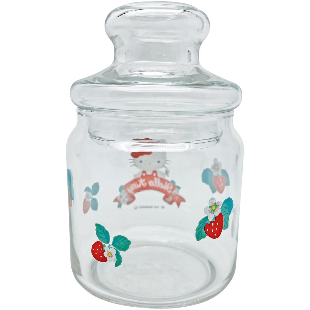Sanart Sanrio Hello Kitty Glass Canister Kitty Storage Container Approximately 500ml Miscellaneous Sanrio Goods Gift Present Made In Japan SAN4218-1