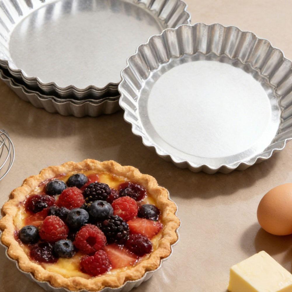 Nonstick Egg Tart Molds Edge-patterned Tart Pan Heavy Duty Quiche Pans Cookie Baking