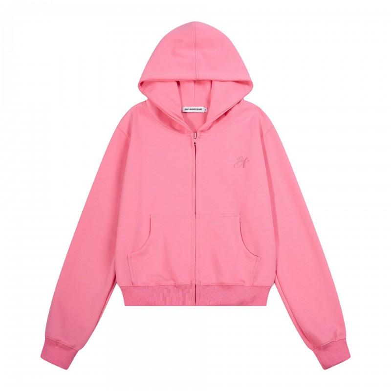 Unisex Oversized Hooded Zip-Up Sweatshirt Streetwear Casual Pullover Vintage American Style