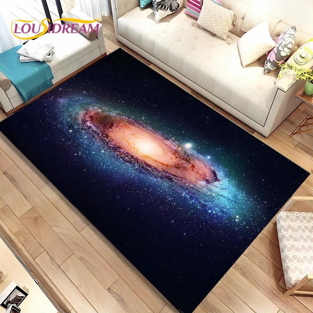 Коврик Galaxy Universe Space Stars, ковер для дома, гостиной, спальни, дивана, коврик для двери, детский нескользящий напольный коврик HD