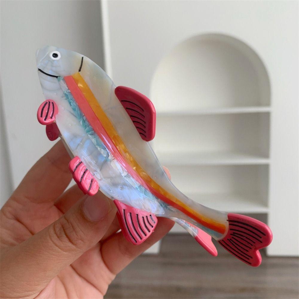 Cute Ocean Animal Hair Clip Creative Geometry Shark Clip Sweet Small Fish Hair Claw Vacation