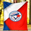 1pc Toronto Blue Jays Theme Blanket - Digital Print, Polyester, Cozy for All Seasons, Perfect for Outdoor, and Travel