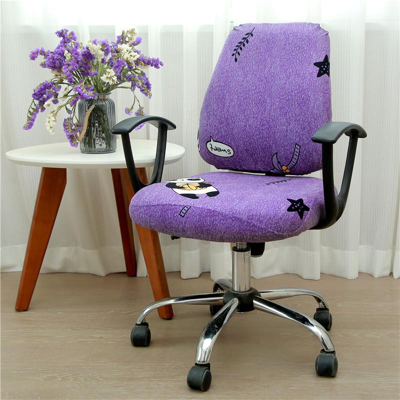 Printed Stretch Split Seat Cover Universal Computer Sectional Chair Covers Home Decor Rotating Lift Office Chair Protectors