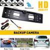 Pakring Car Rear View Camera EU European License Plate Frame Waterproof Night Vision Reverse Backup with 4 Or 8 12 LED Light