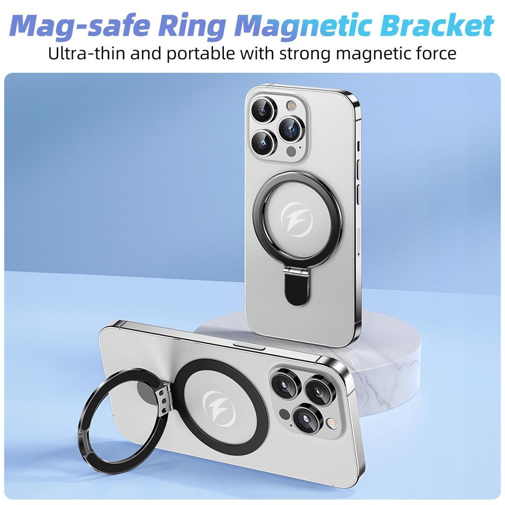 FONKEN Магнитное кольцо-наклейка-держатель мобильного телефона для Magsafe iPhone 14 13 Pro Max, металлическая пластина с беспроводной зарядкой, складной магнитный кронштейн