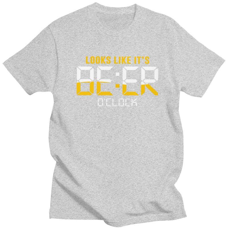 Custom Looks Like Its Beer Oclock T Shirt for Men Pure Cotton Tshirt Leisure Tees Tshirts Slim Fit