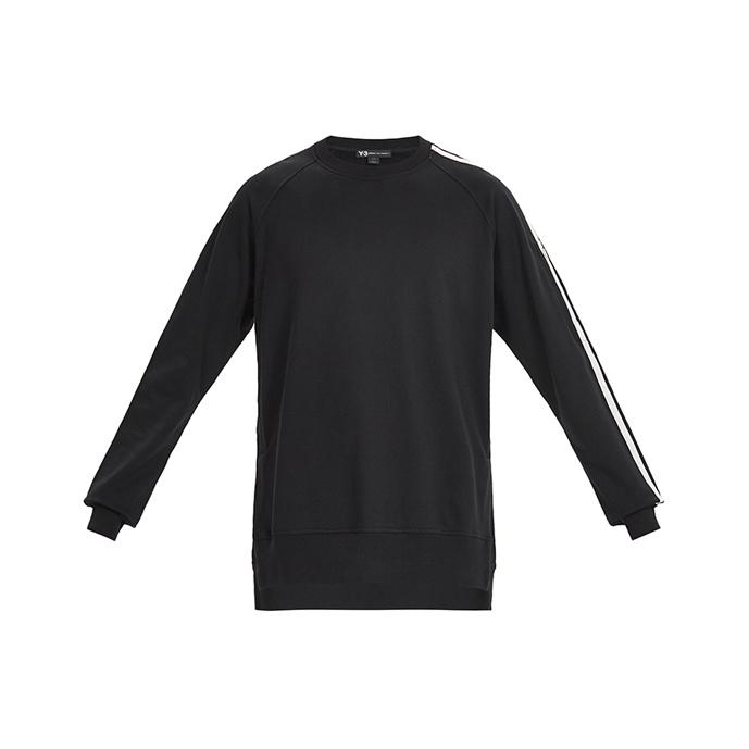 Y-3 Вязаный свитер с боковой полосой, мужские топы, черный FJ0388