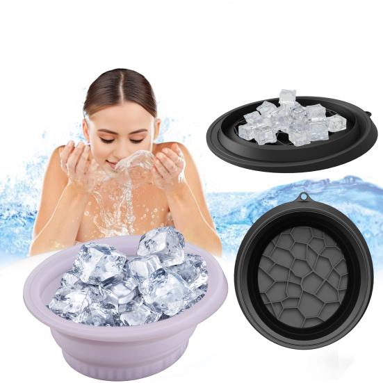 Портативная чаша для ледяной бани, складная конструкция, экологичная, многоразовая, эффективная, моющая, многоцелевая, силиконовая чаша для ледяной бани