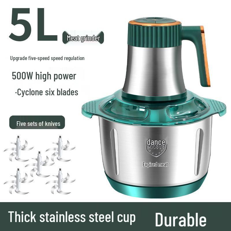 Small Stainless Steel Automatic Meat Grinder & Multi-Functional Food Processor