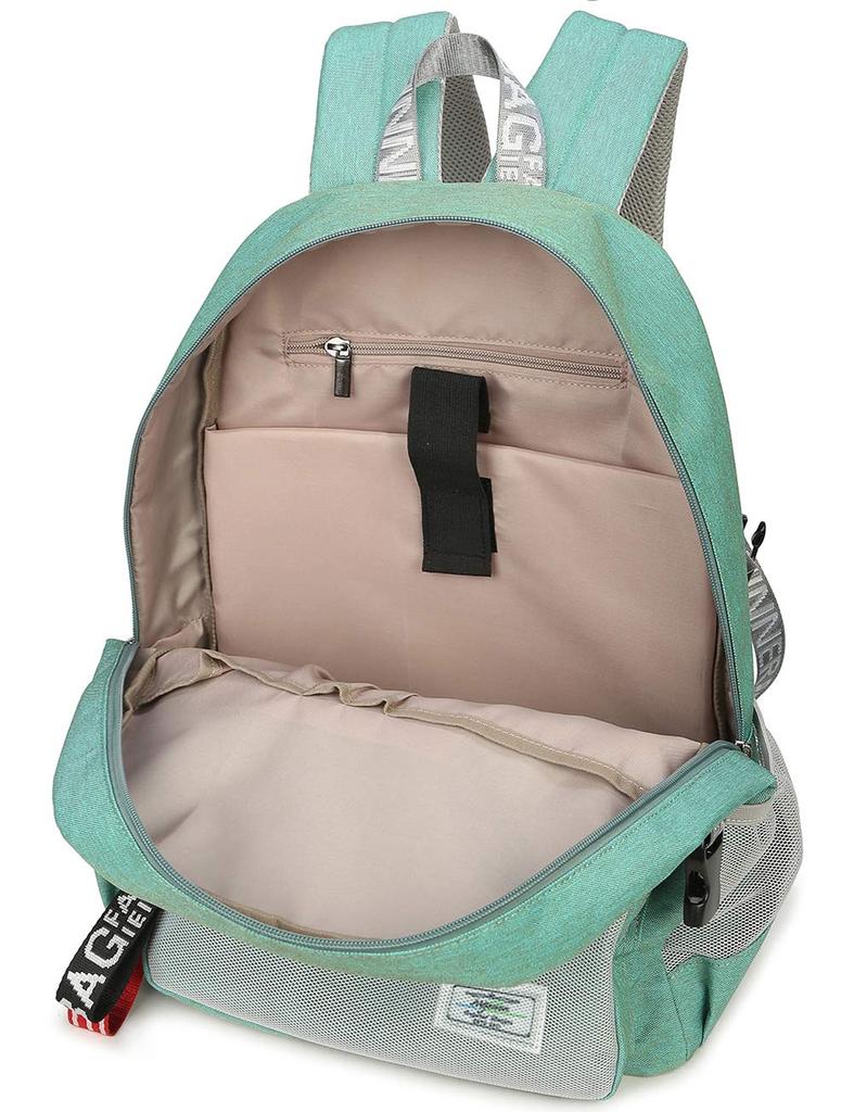 Mygreen Lightweight Backpack for Elementary School and Field Students, Travel, Trips, 18L, Water-Repellent (Blue)